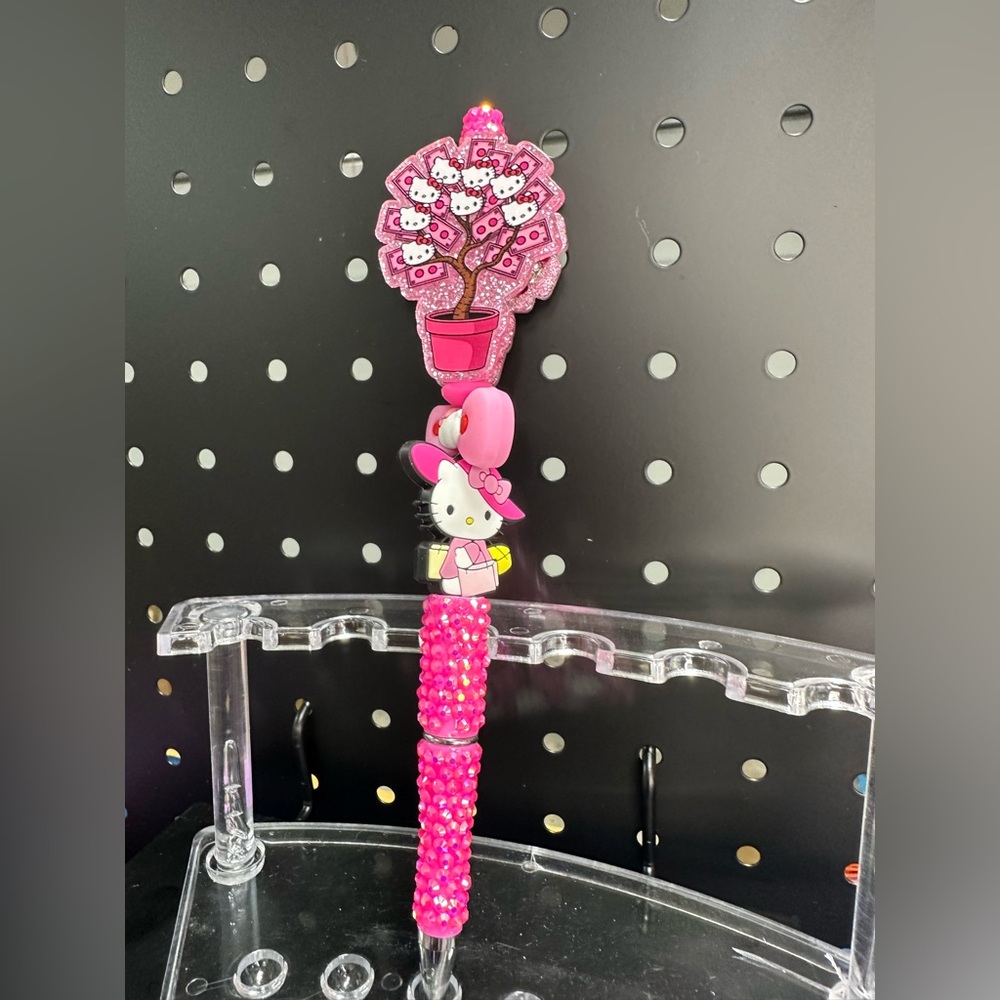👉 Handmade Hello Kitty Money Tree Beaded Pen | Exact Item Shown